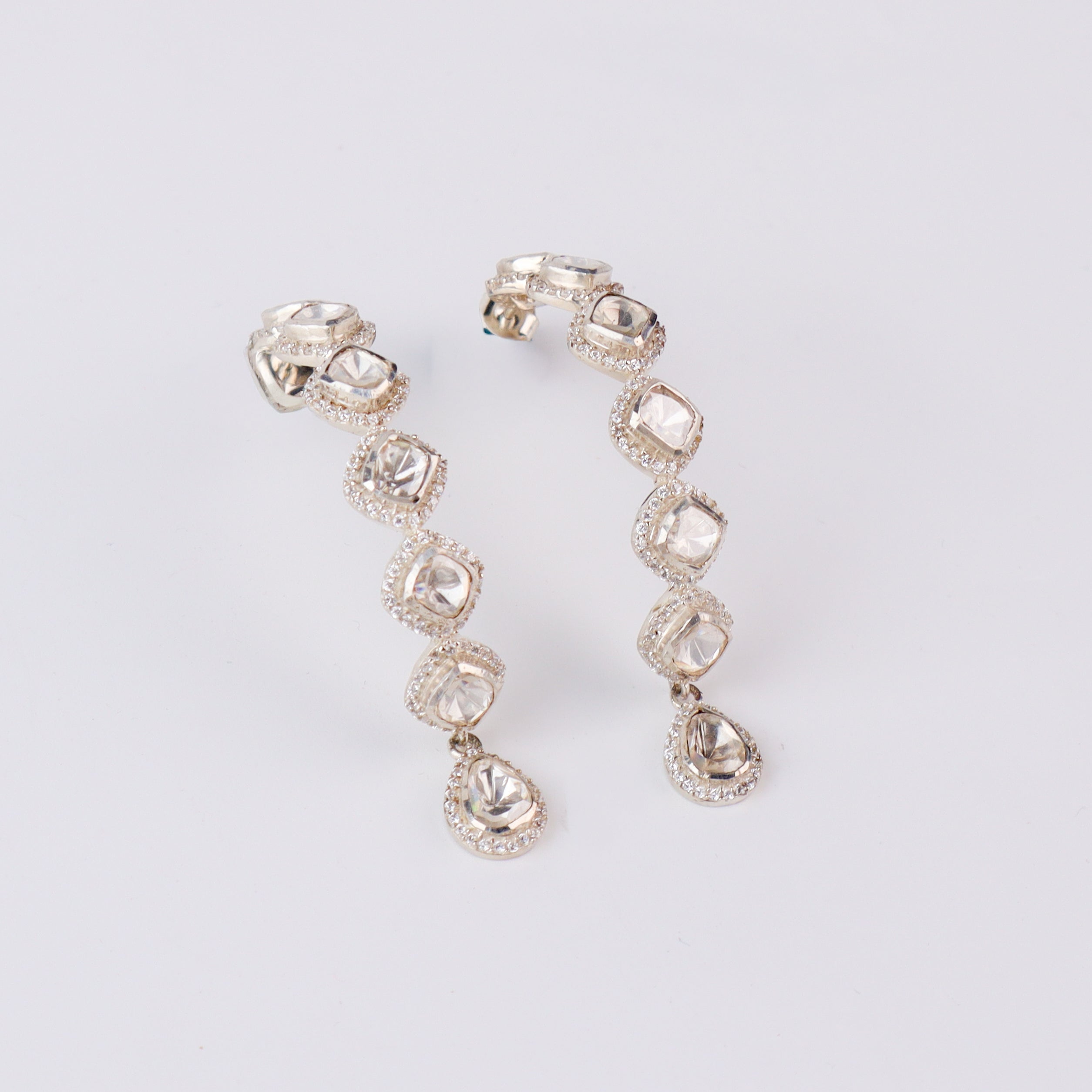 Hooplike Polki Earring (Moissanite)