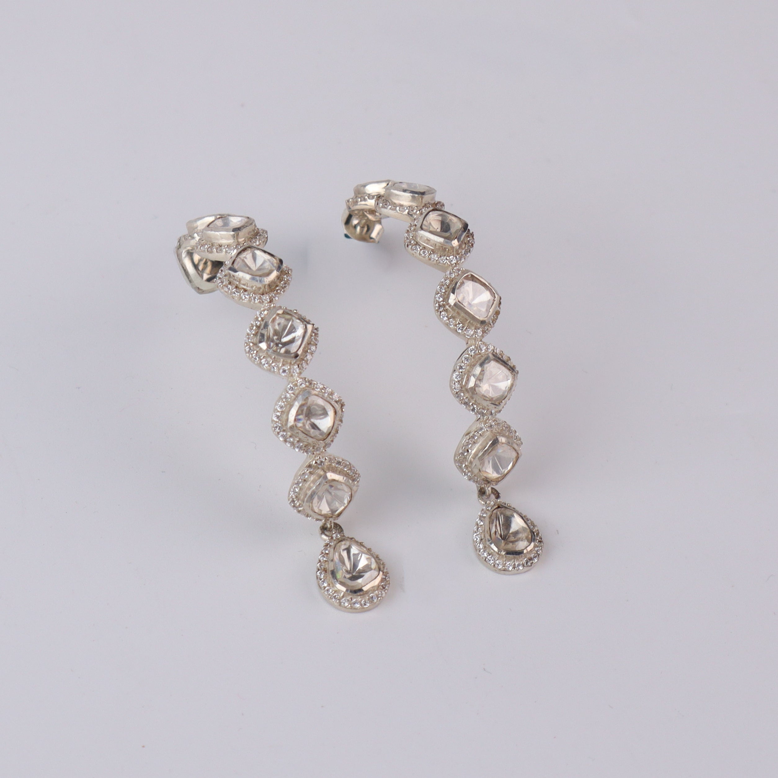 Hooplike Polki Earring (Moissanite)