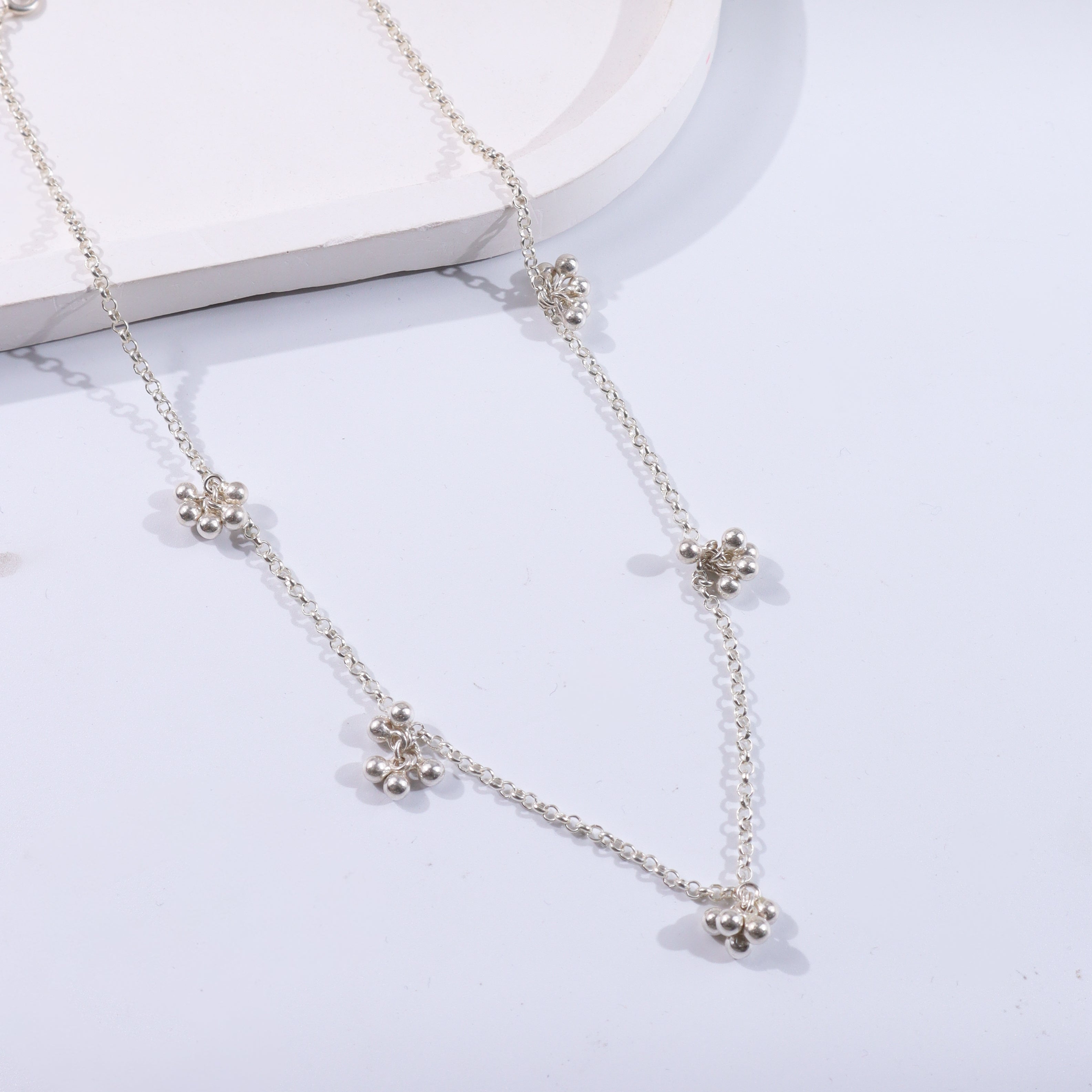 Silver small ghungroo bunch - Chain | For KIDS