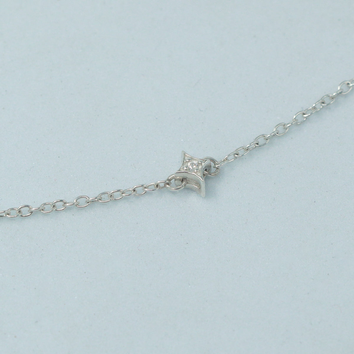Silver Necklace with CZ Charms