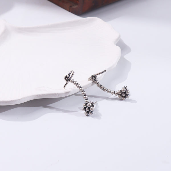 Sterling silver earrings with traditional design
