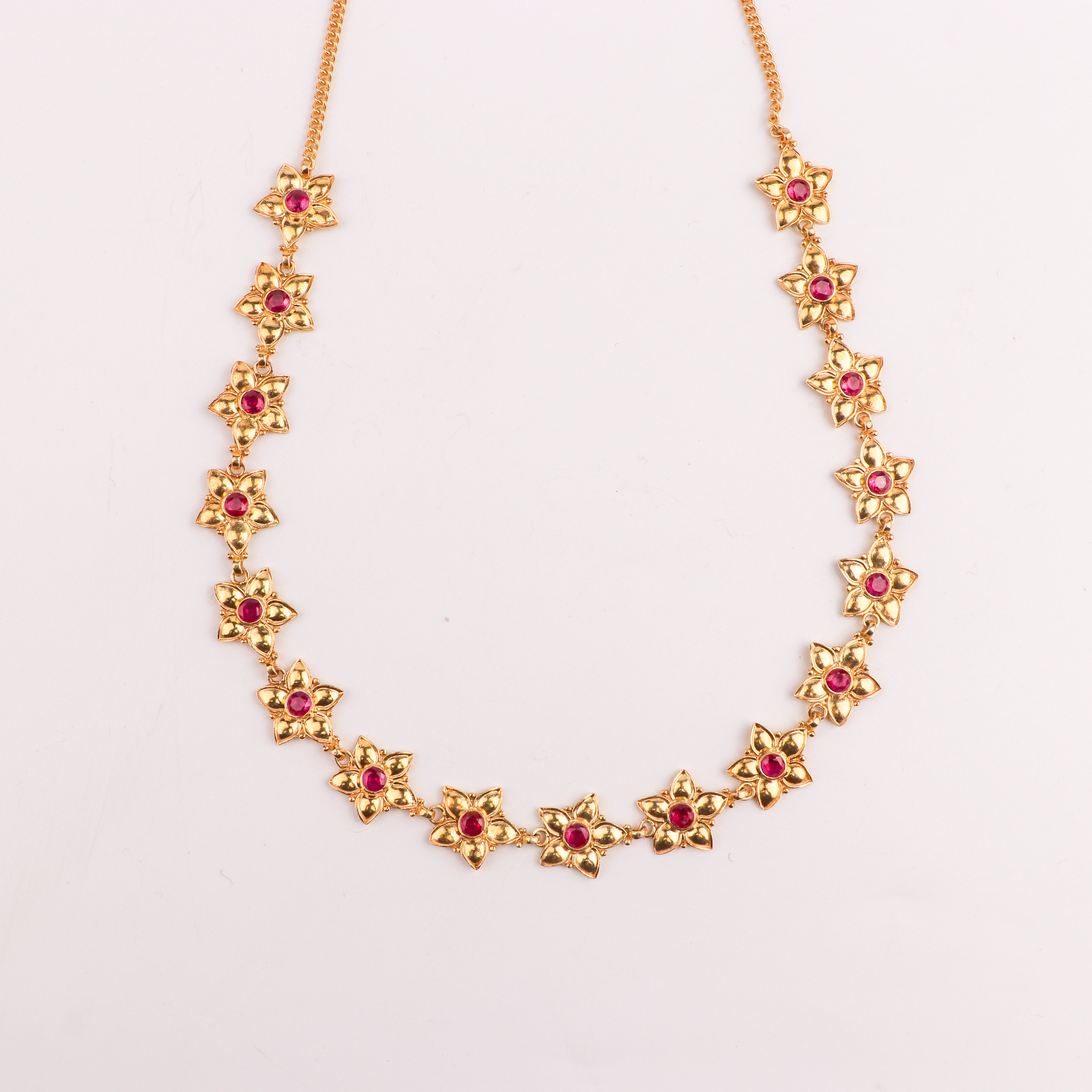 Prajakta Haar Set ( Gold plated Prajakta Flower Necklace Set )