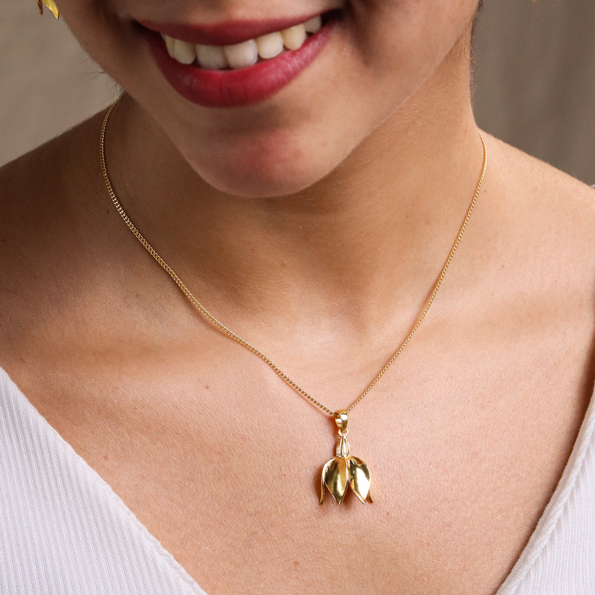 Summer Snowflake Silver Necklace |  92.5 Silver | 22K Gold Plated