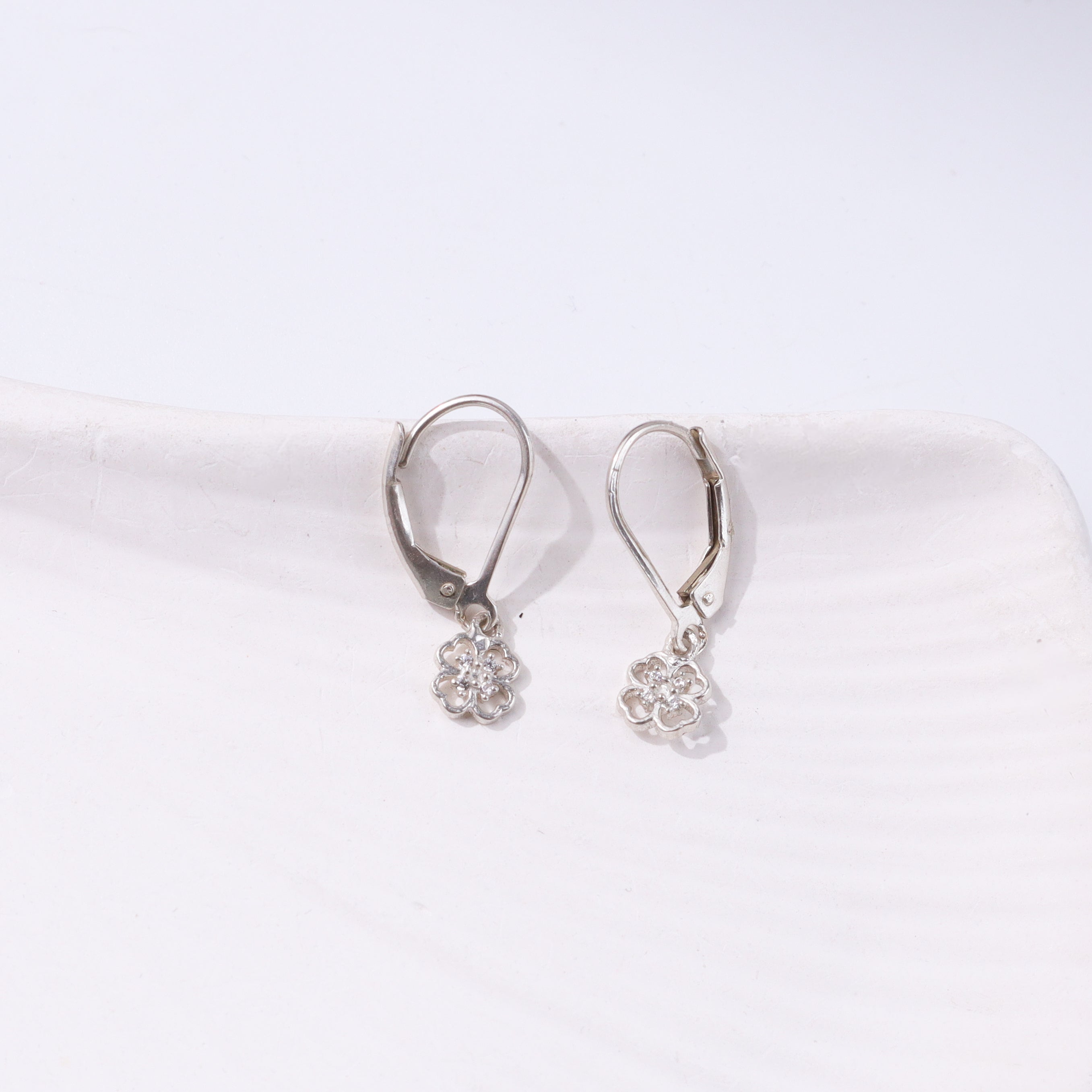 CZ Clover Earring | 92.5 Sterling Silver