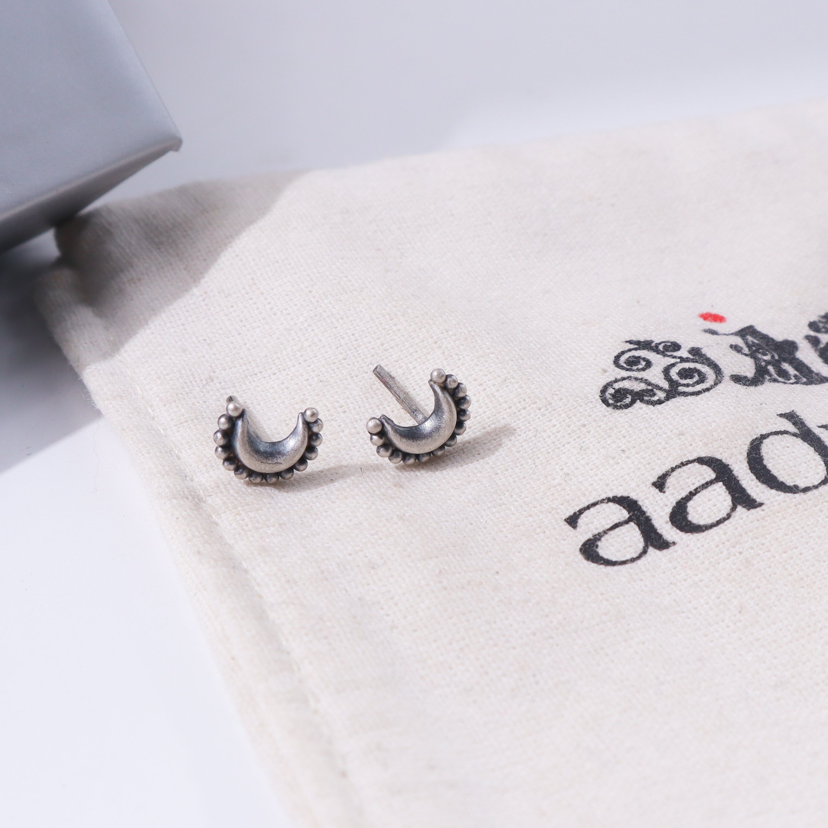 Itihaas Chandrakor Studs | 92.5 Sterling Silver