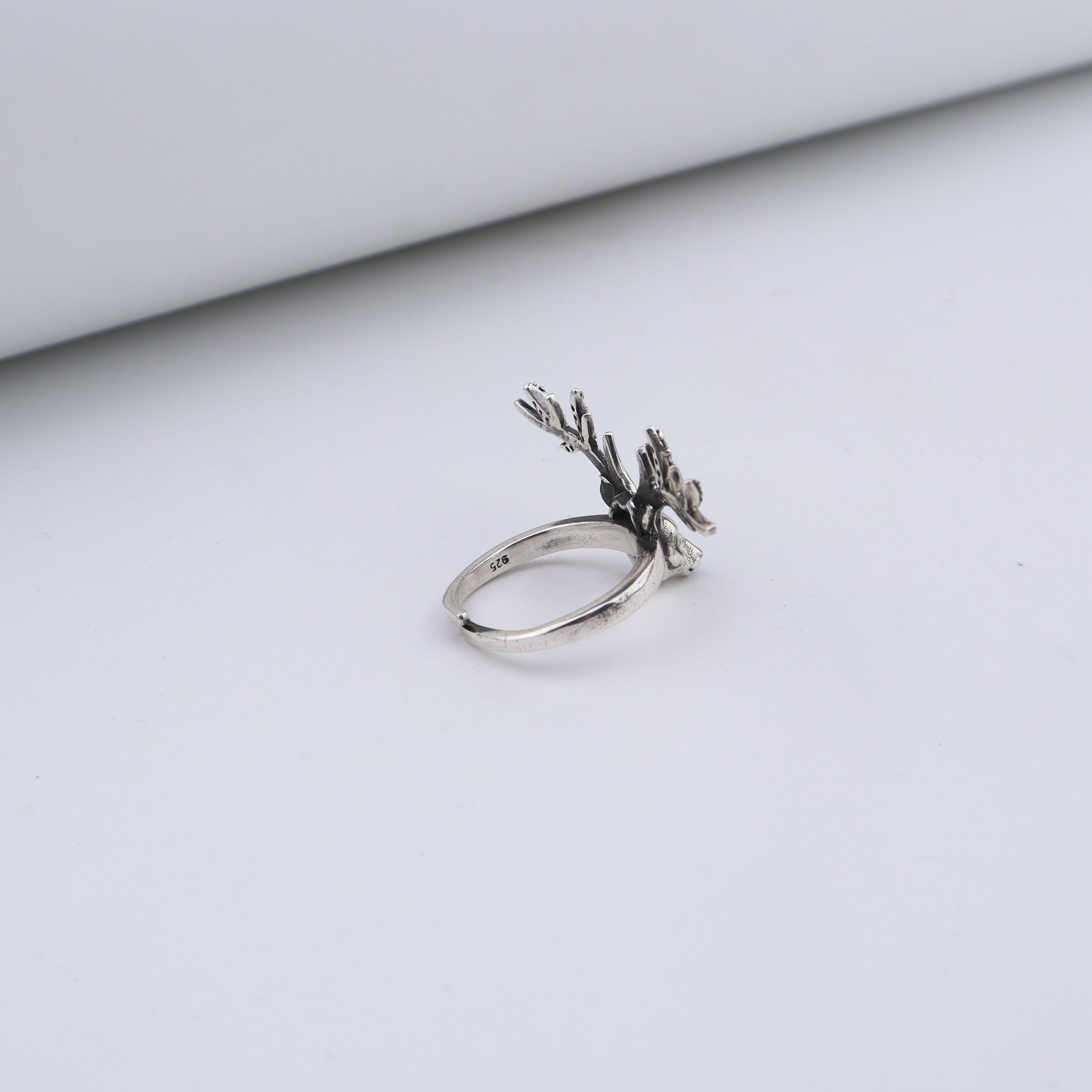 Silver Deer unisex ring