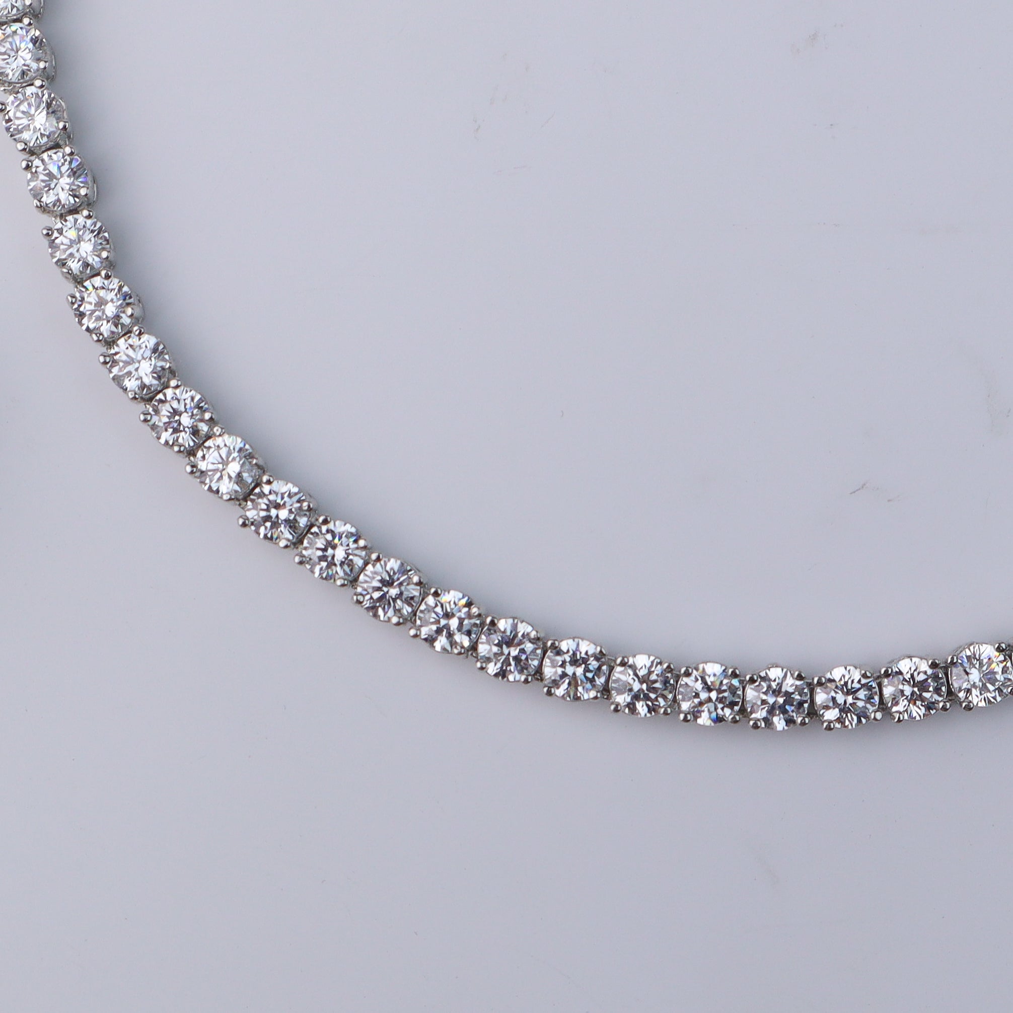 Silver CZ Necklace and Earring Set