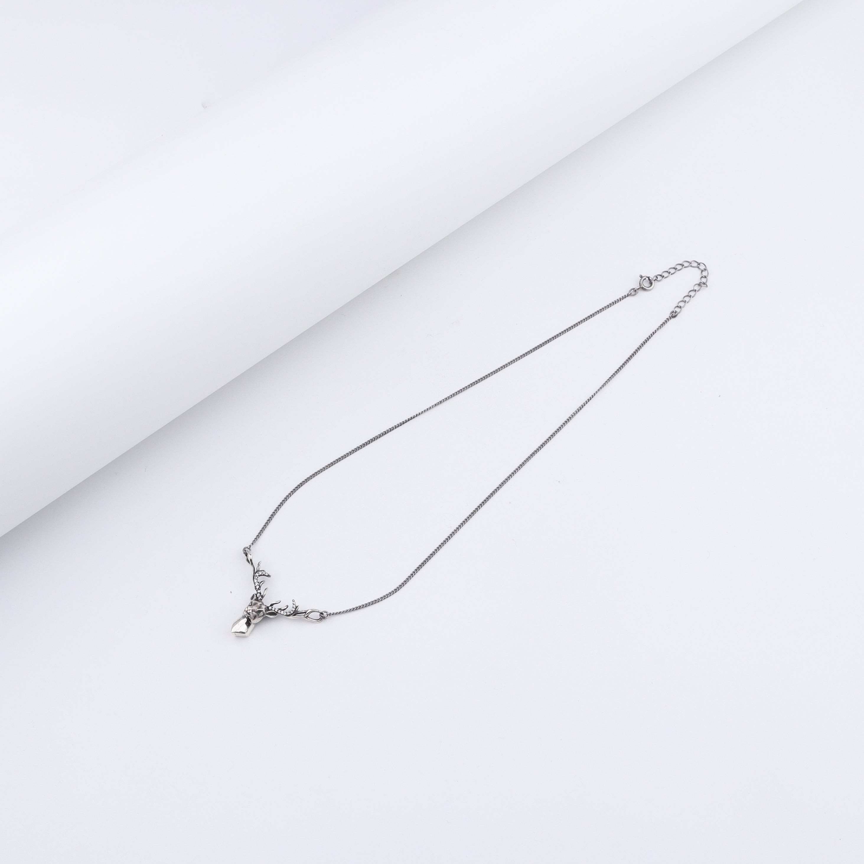 Silver Deer pendant with chain