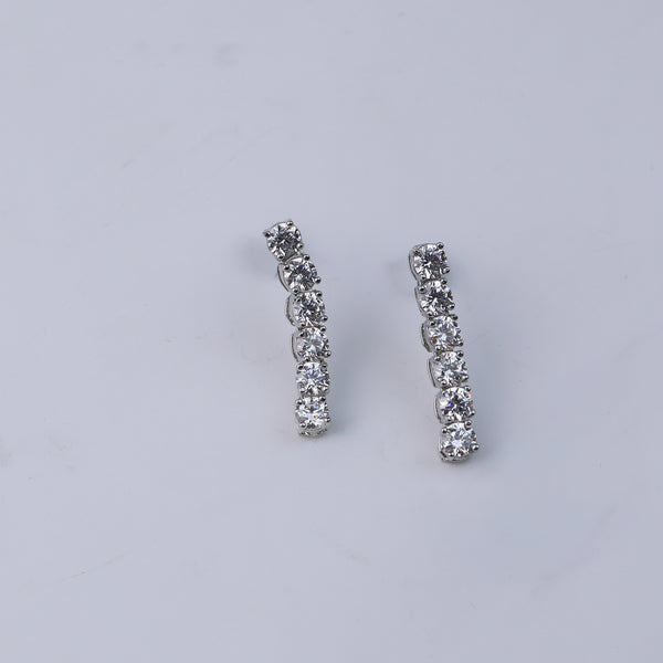 Silver CZ Necklace and Earring Set