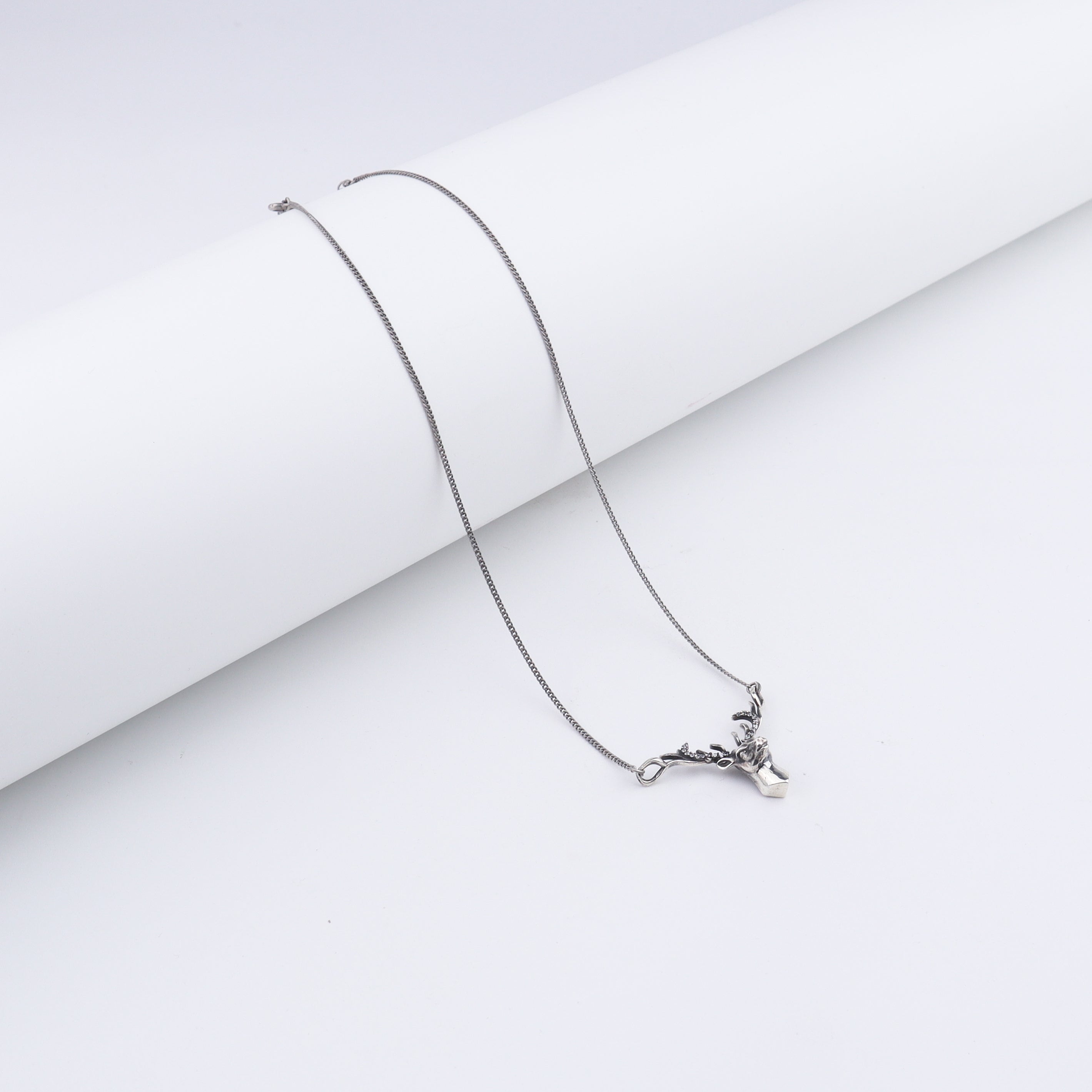 Silver Deer pendant with chain