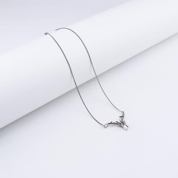 Silver Deer pendant with chain
