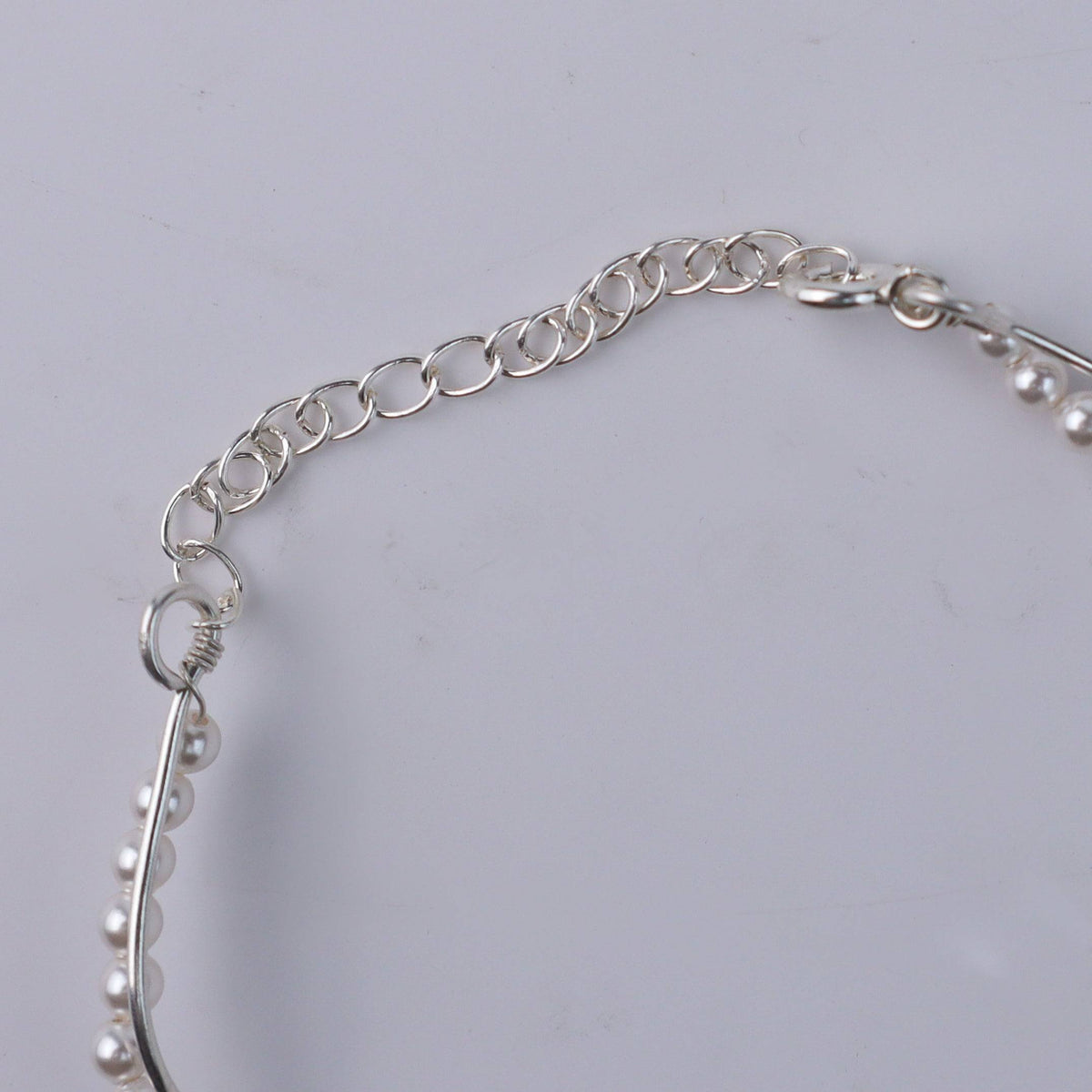 Silver chain with pearl accents jewelry