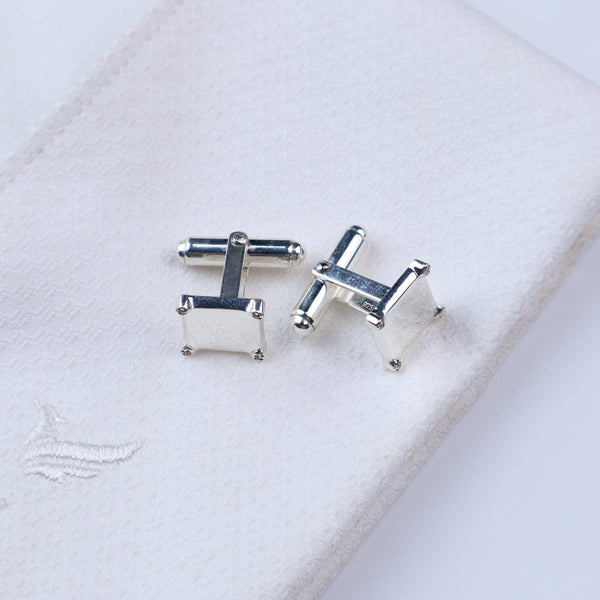 Silver CZ Square Cufflinks | 92.5 Silver