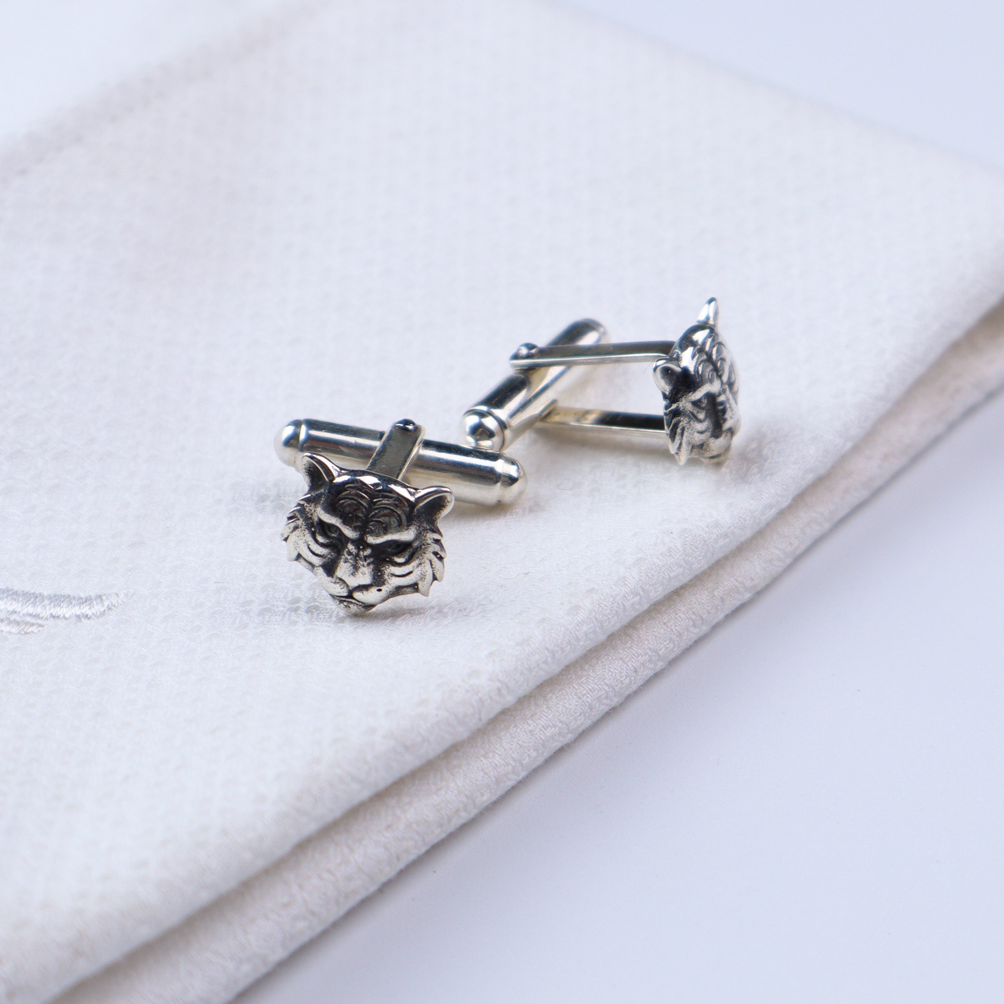 Silver Tiger Cufflinks
