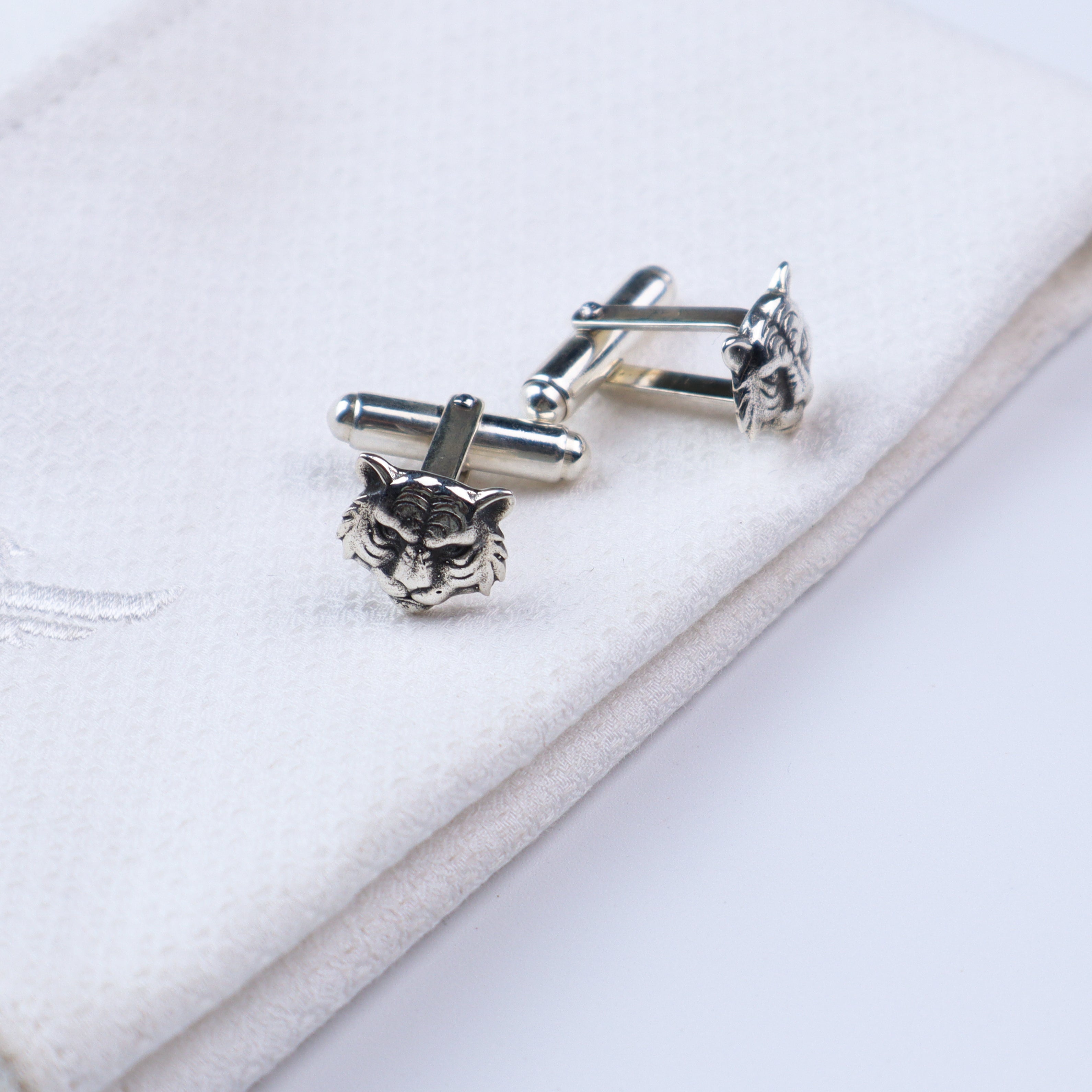 Silver Tiger Cufflinks