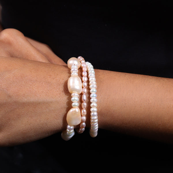 Rice Pearl & Freshwater Pearl Bracelet