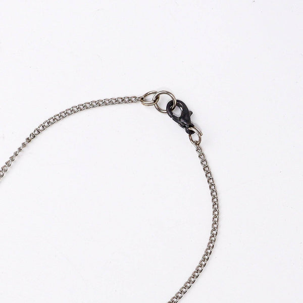 Angled view of the Pearl Chain Fashion Necklace highlighting its graceful structure, layered chain details, and elegant pearl finish