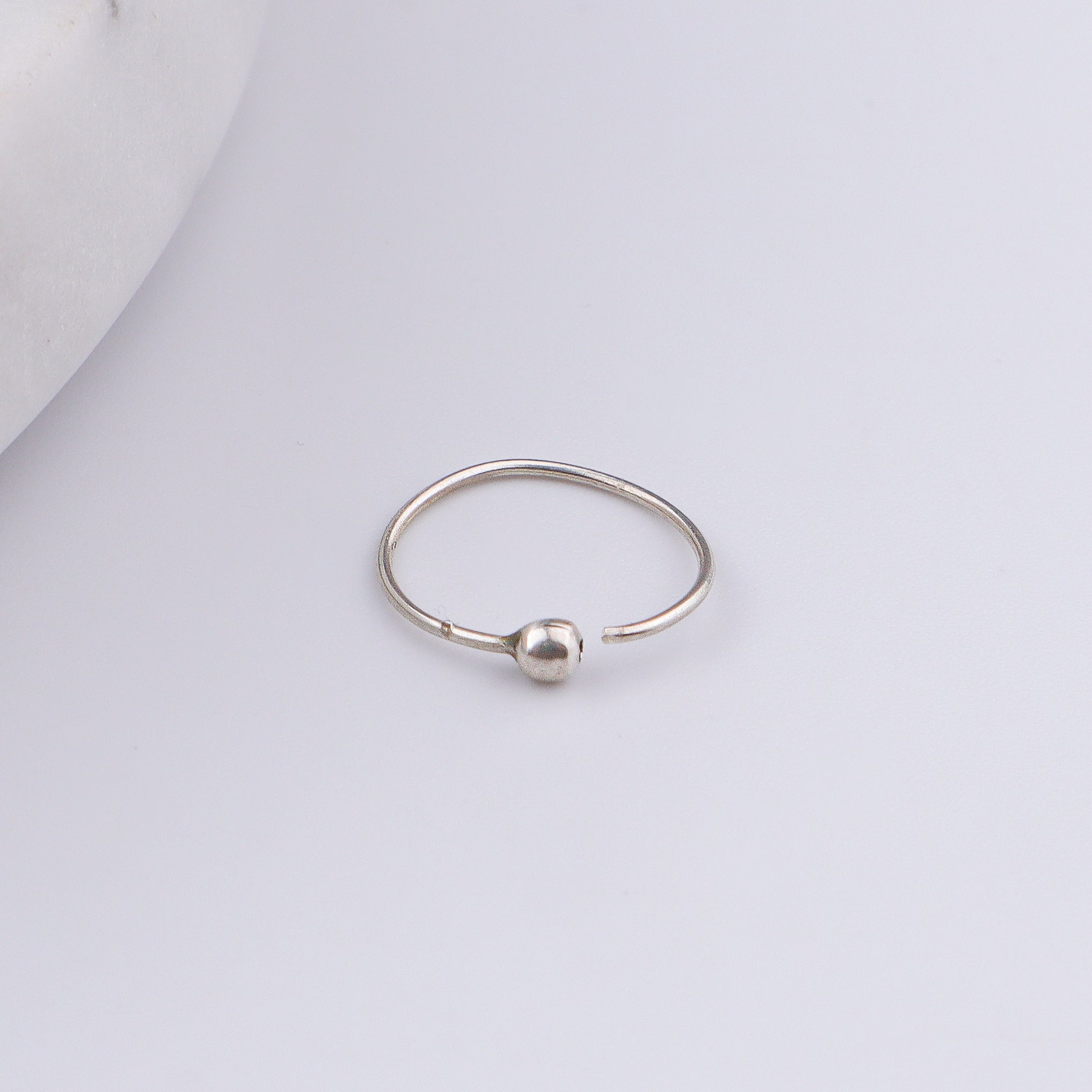 Silver Plain Septum Cum Nose Ring (Pierced)