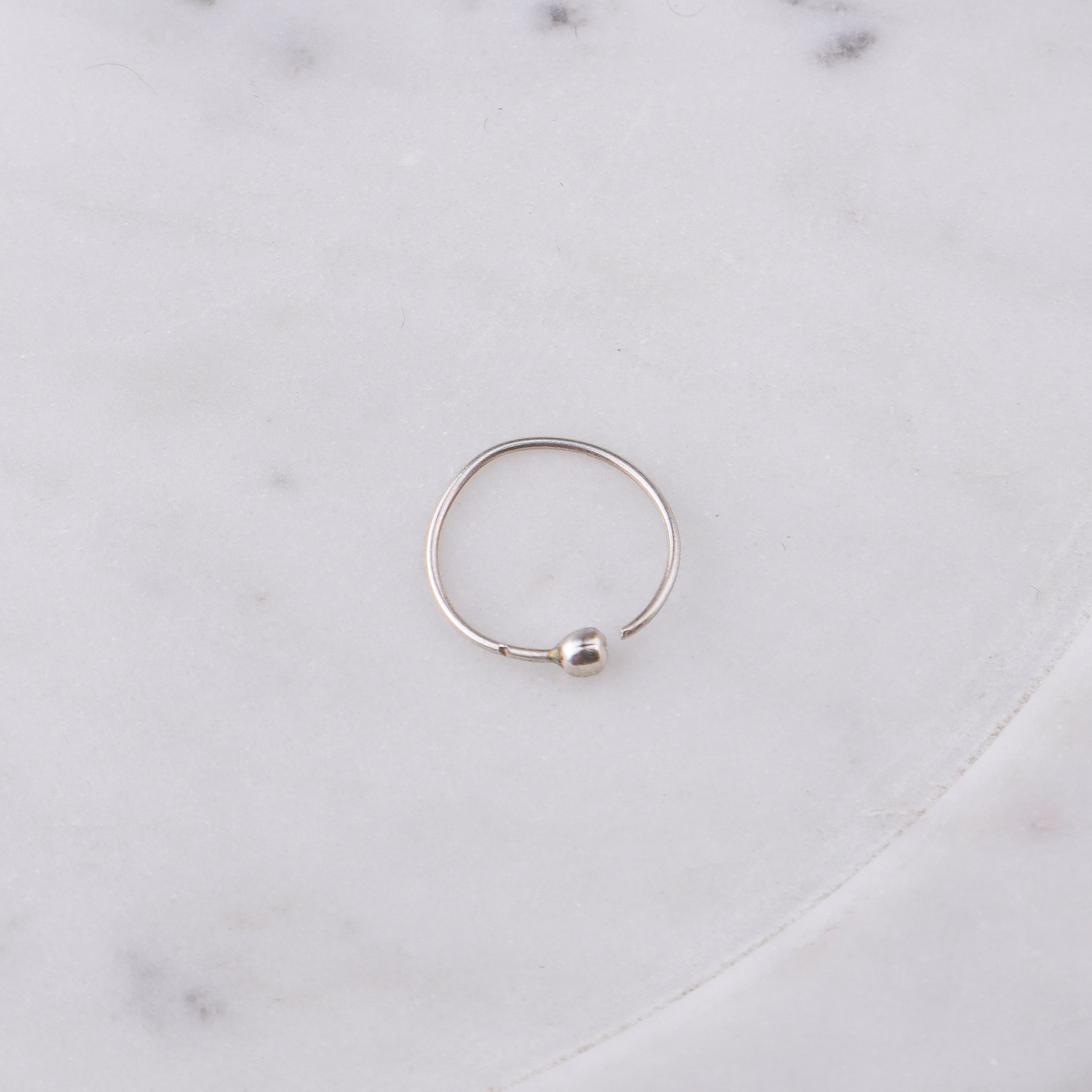 Silver Plain Septum Cum Nose Ring (Pierced)