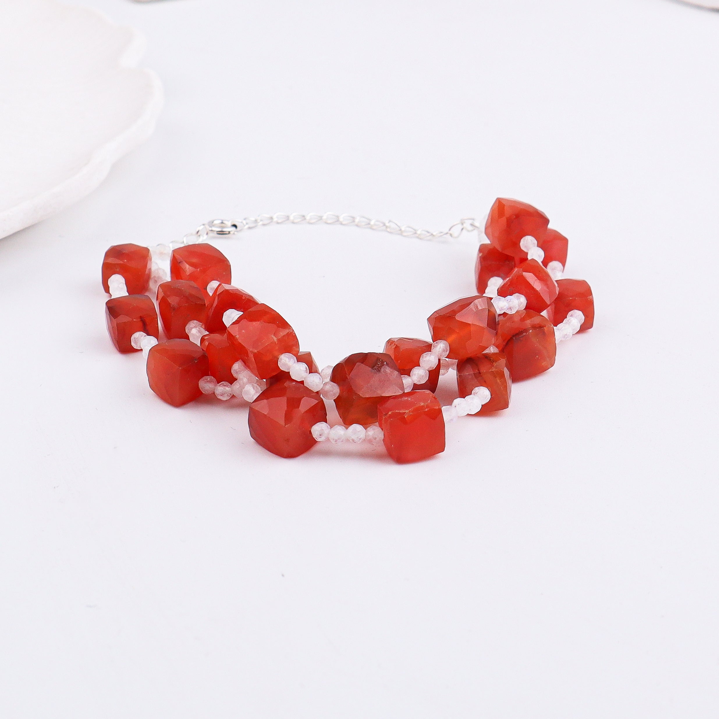 Carnelian & Moonstone Bracelet