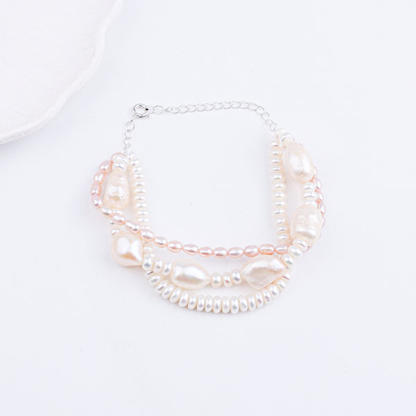 Rice Pearl & Freshwater Pearl Bracelet