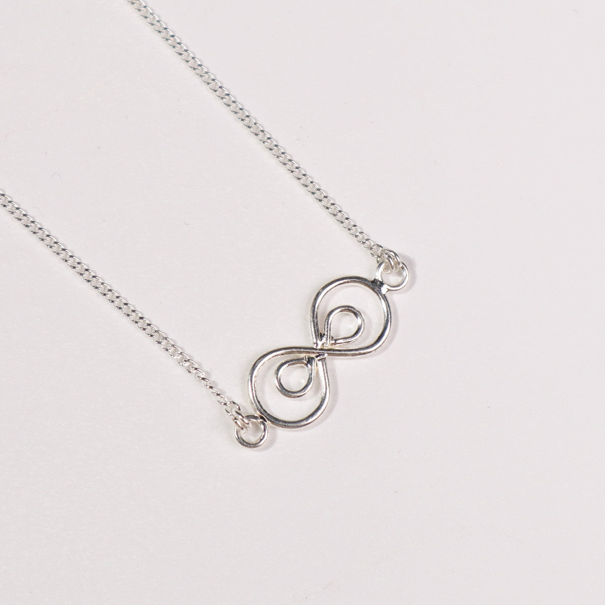 Infinity Round Wire Pendant Necklace