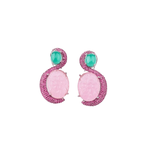 Silver Finish Fashion Earrings