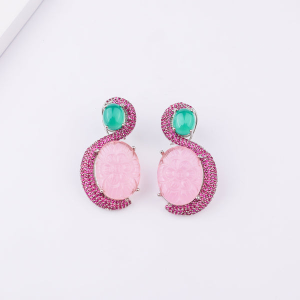 Silver Finish Fashion Earrings