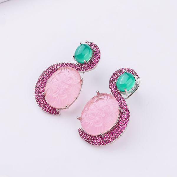 Silver Finish Fashion Earrings