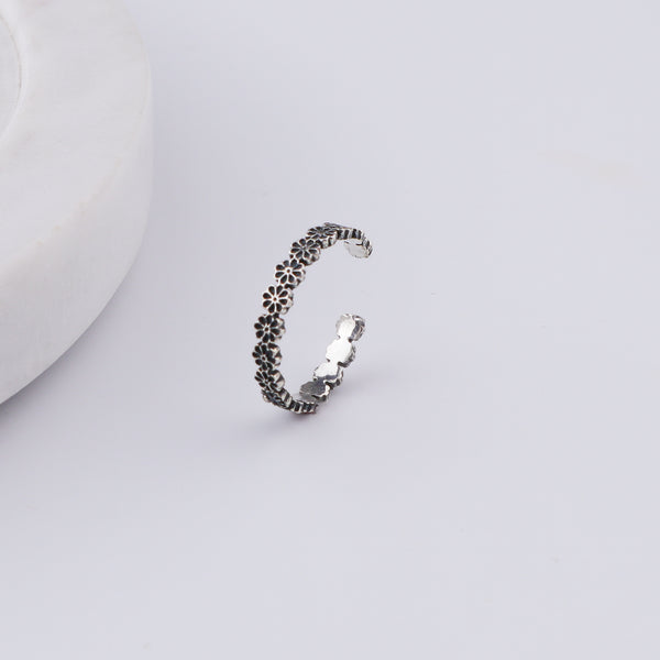 Flower Silver Ring