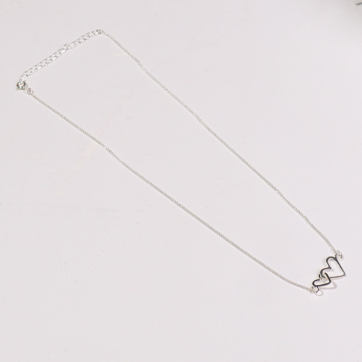 Heart Flat Wire Pendant Necklace