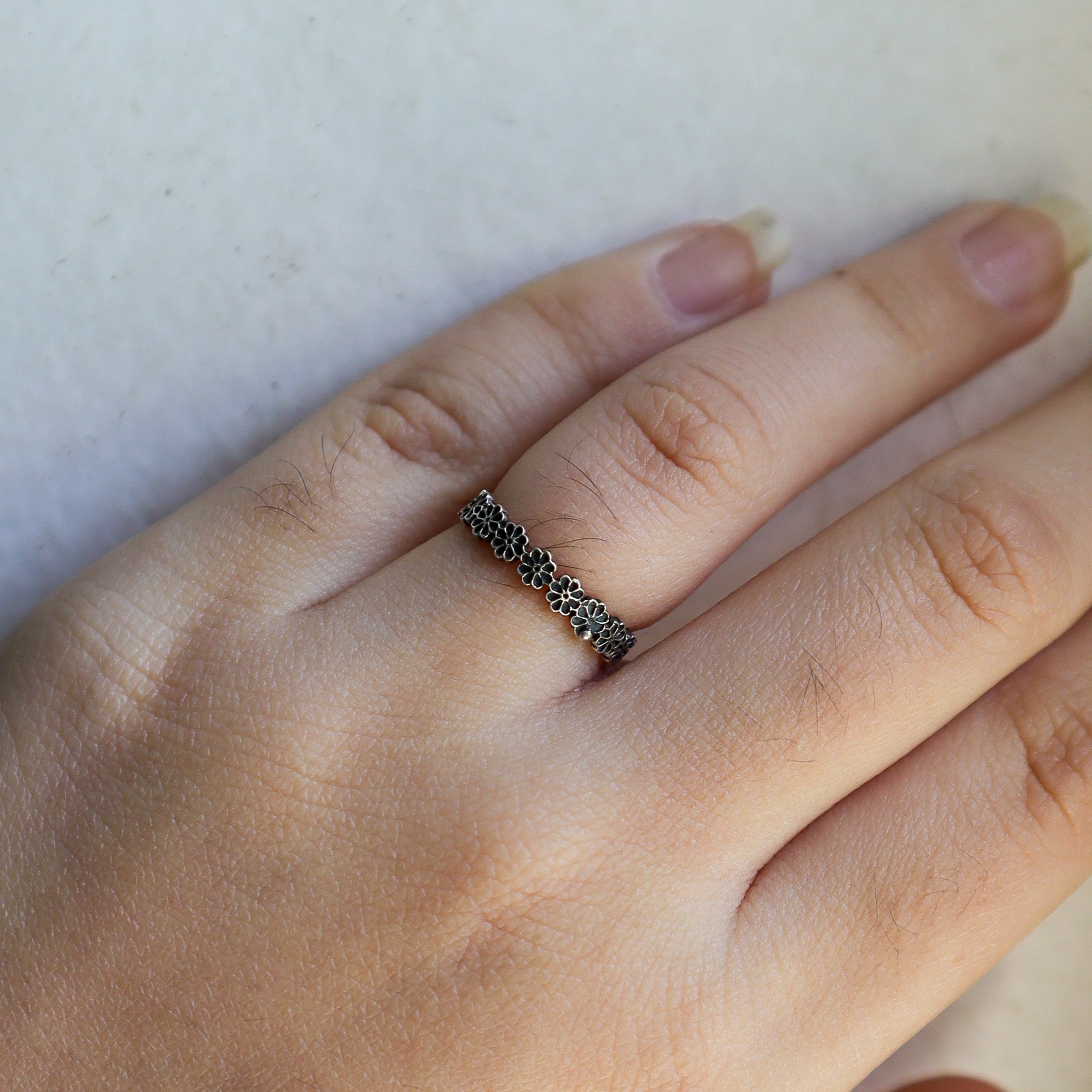 Flower Silver Ring