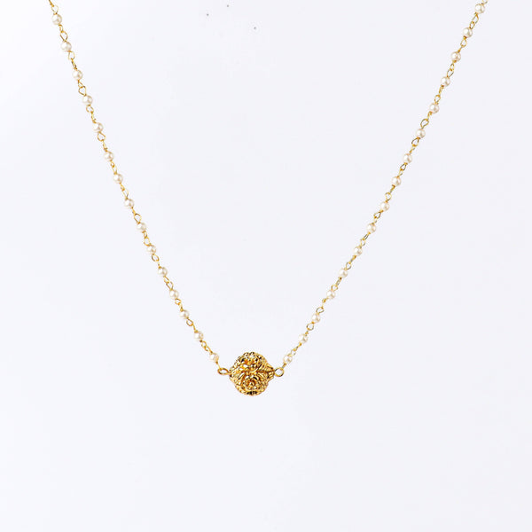 Flat-lay of 22K Gold-Plated Fashion Necklace with complementary gold-plated jewellery and elegant accessories
