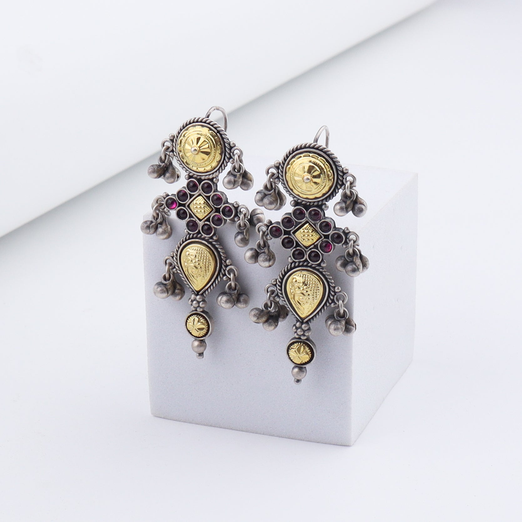 Silver Revival Rajasthani Pupat Earrings