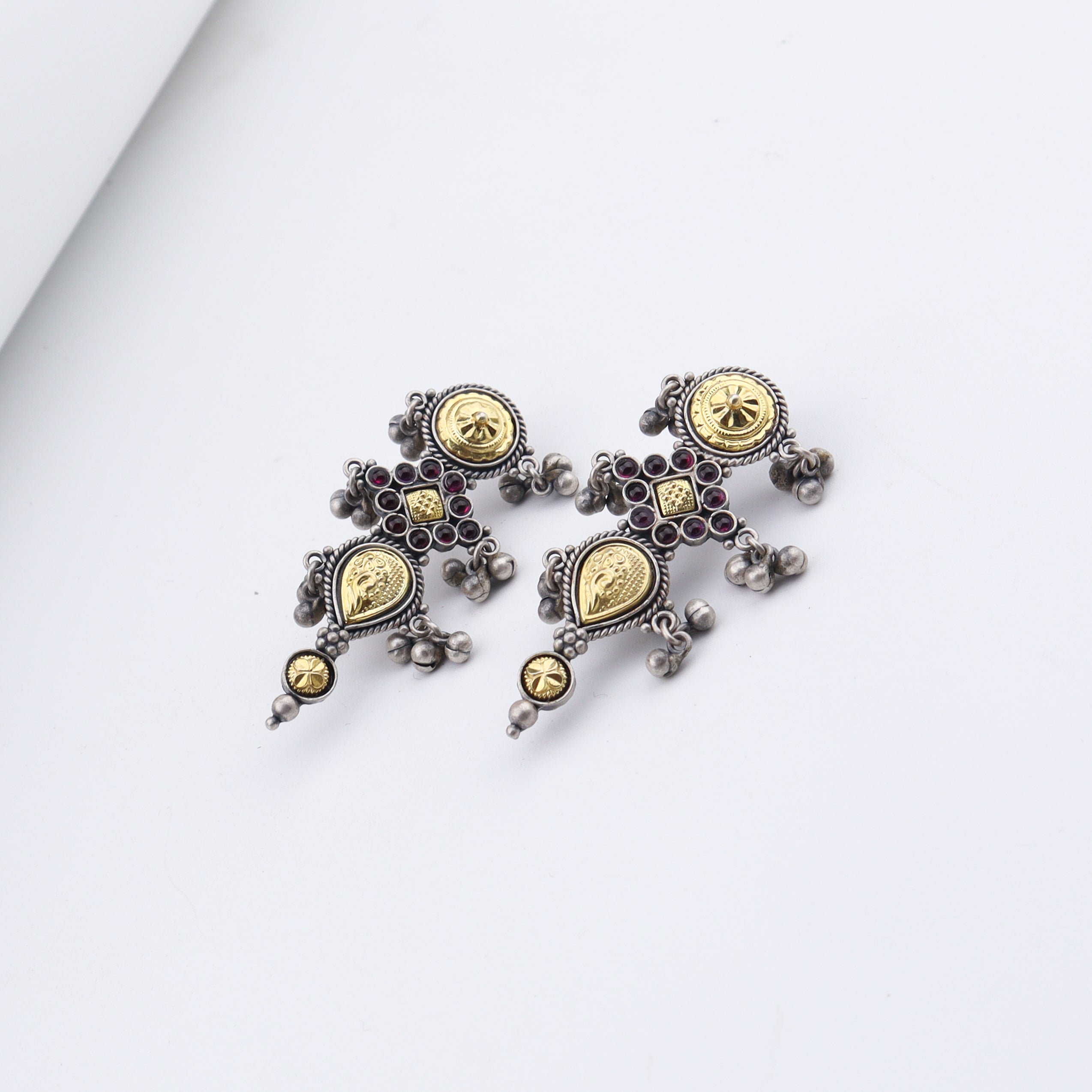 Silver Revival Rajasthani Pupat Earrings