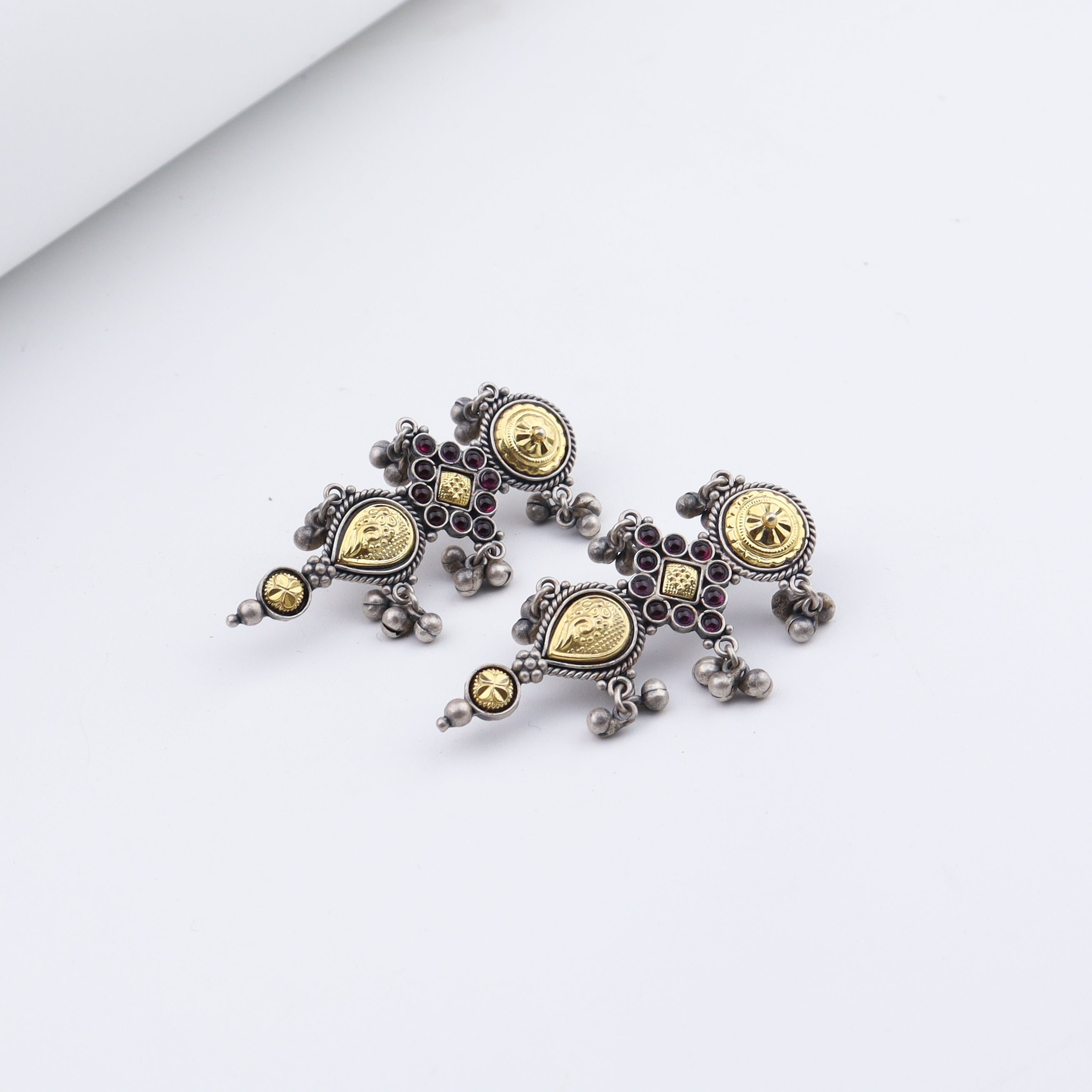 Silver Revival Rajasthani Pupat Earrings