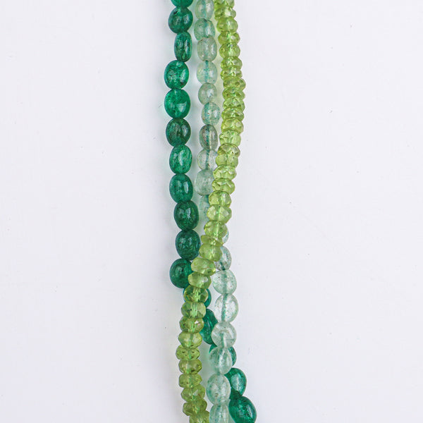 Russian Quartz & Peridot Twisted Necklace