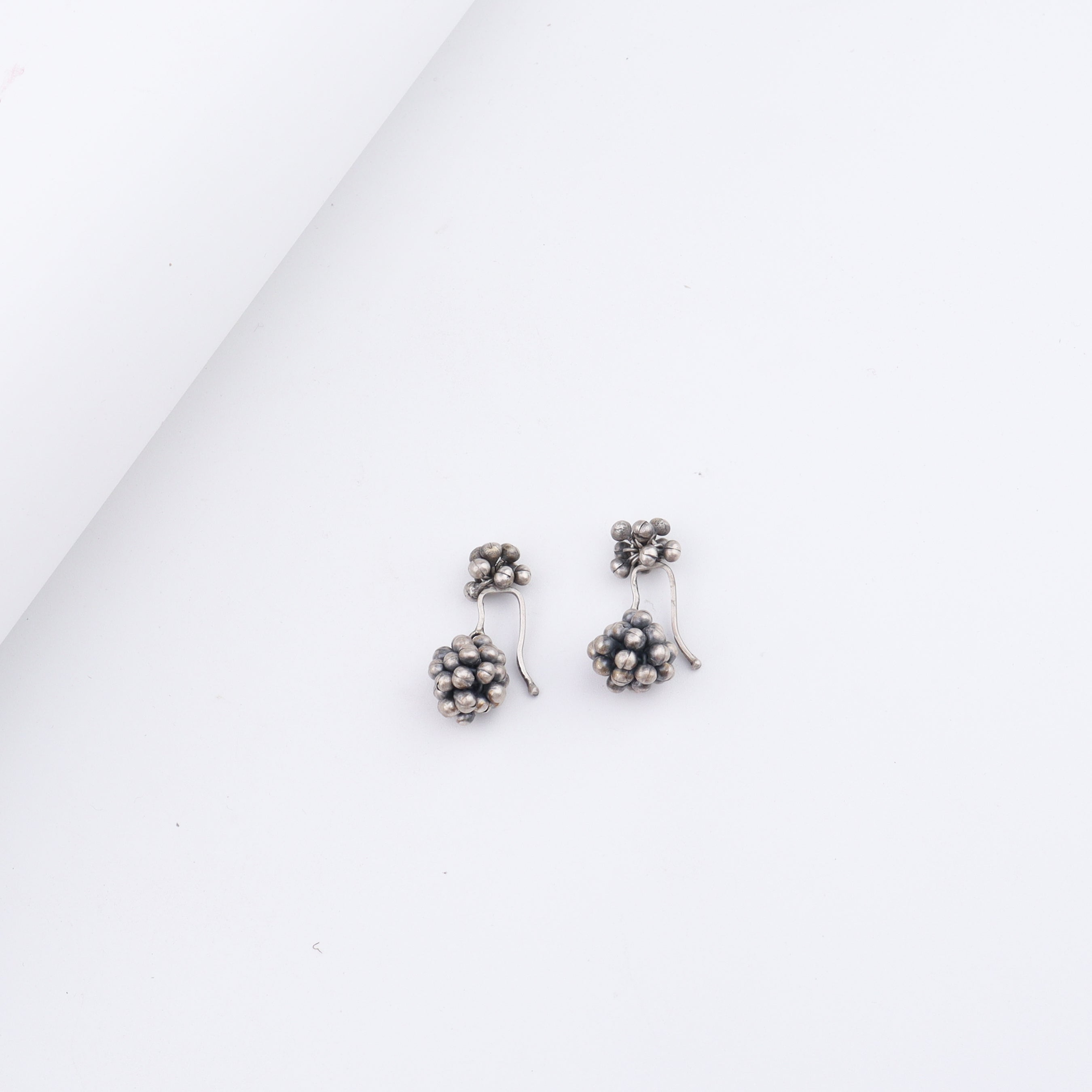 Silver traditional earrings with ghungroo