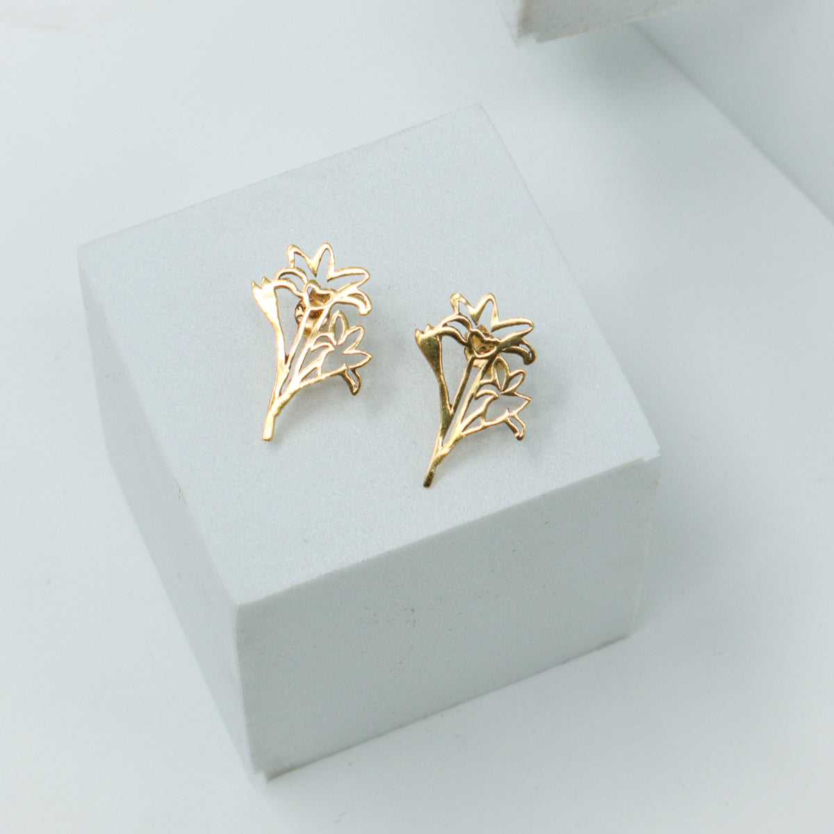 Rajanigandha Silver Earrings |  92.5 Silver | 22K Gold Plated