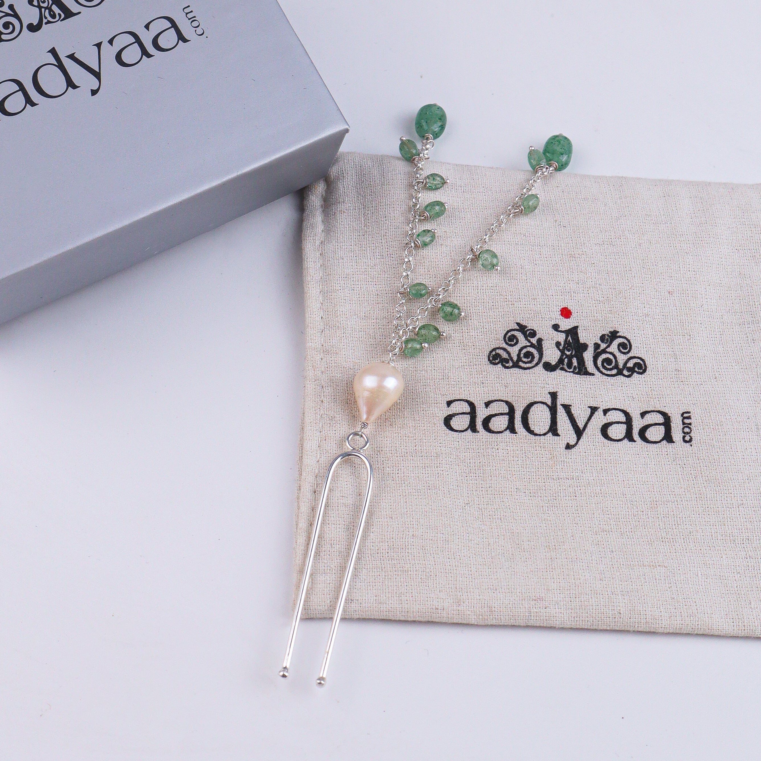 Russian Quartz & Baroque Pearl Hairpin