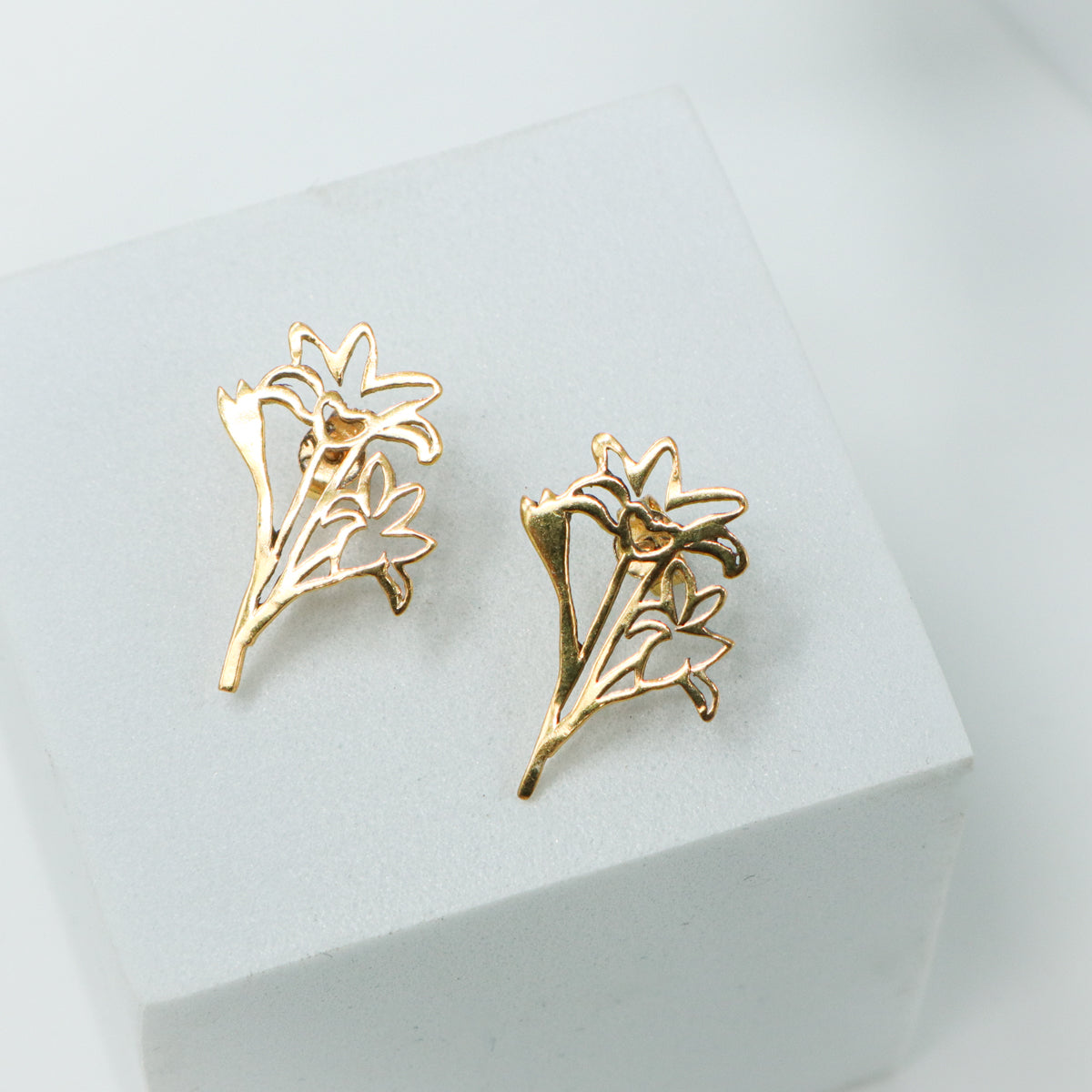 Rajanigandha Silver Earrings |  92.5 Silver | 22K Gold Plated