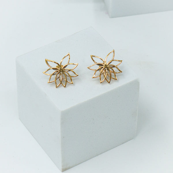 Lotus Earrings | 92.5 Silver | 22K Gold Plated
