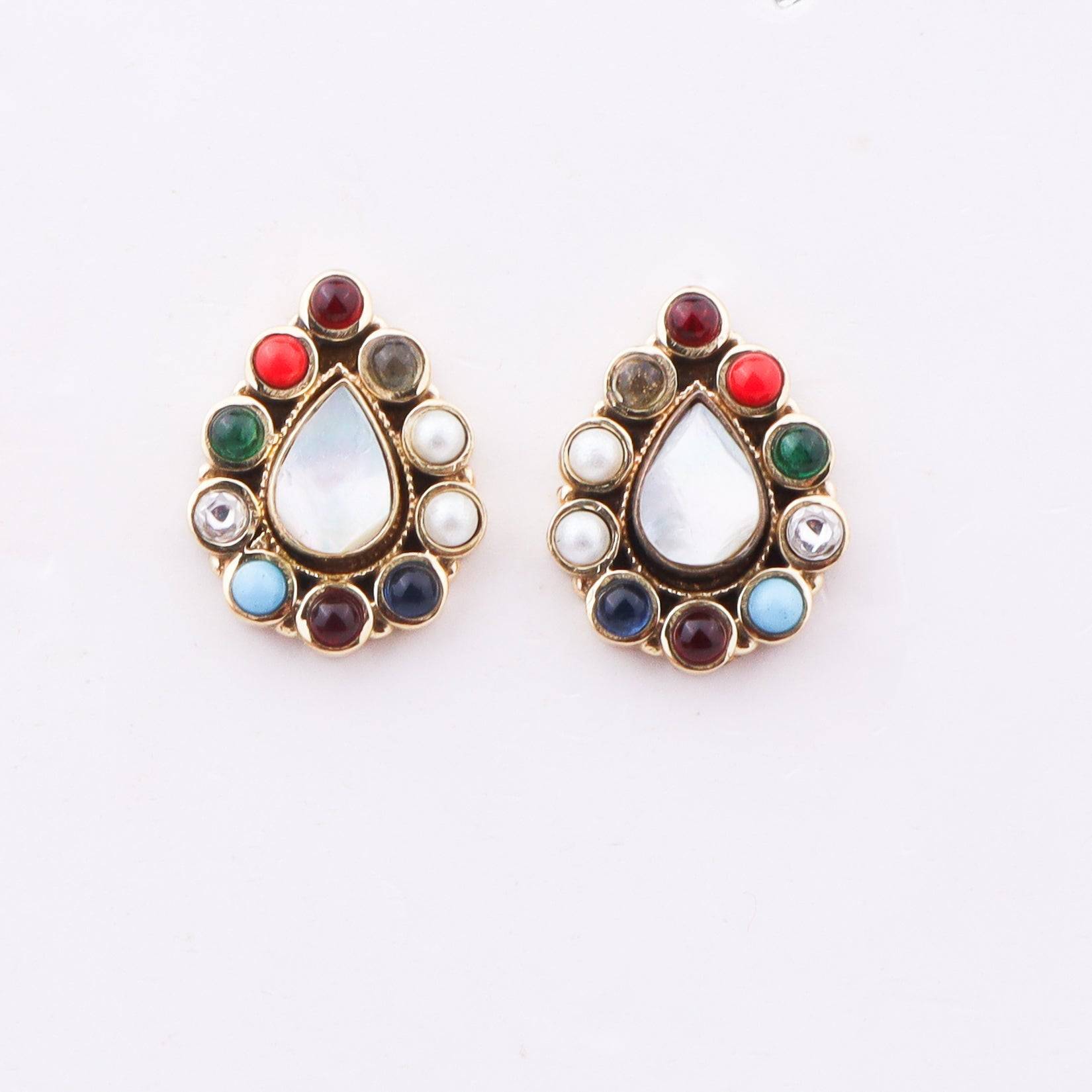 Close-up of Brass Fashion Earrings showcasing intricate detailing, textured elements, and fine craftsmanship