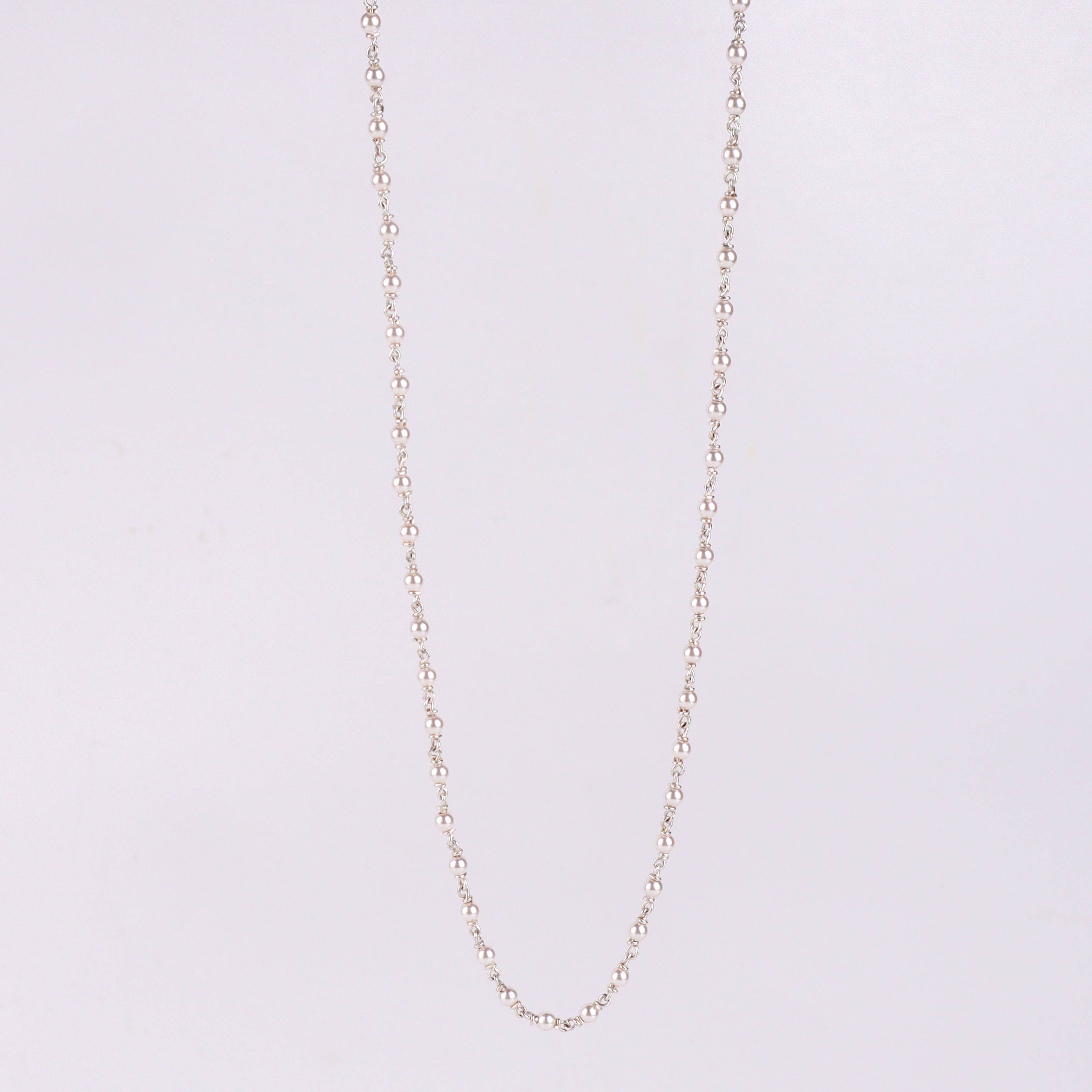 3mm pearl gantan necklace