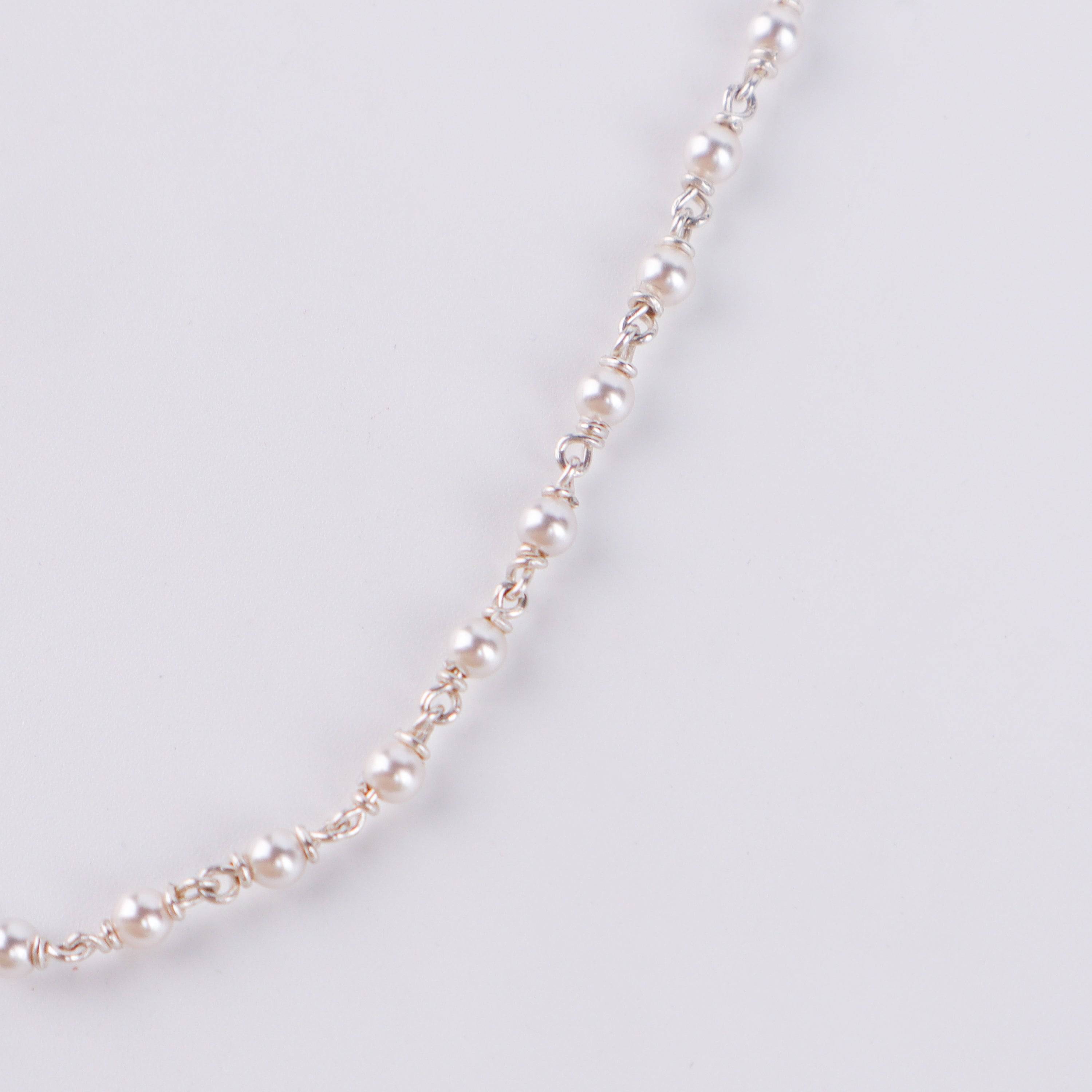 3mm pearl gantan necklace