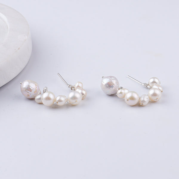 Baroque & Freshwater Pearl Hoops (Project Handmade)