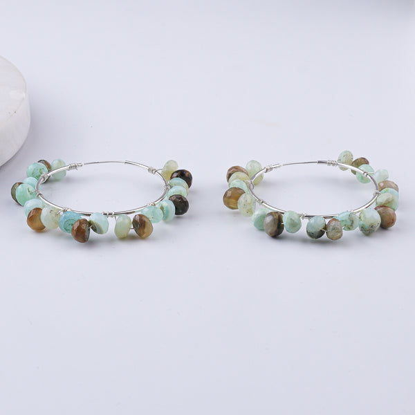 Blue Opal Hoops (Project Handmade)