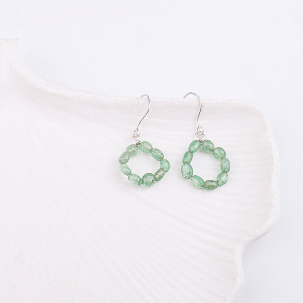 Russian Quartz Silver Earrings (Project Handmade)
