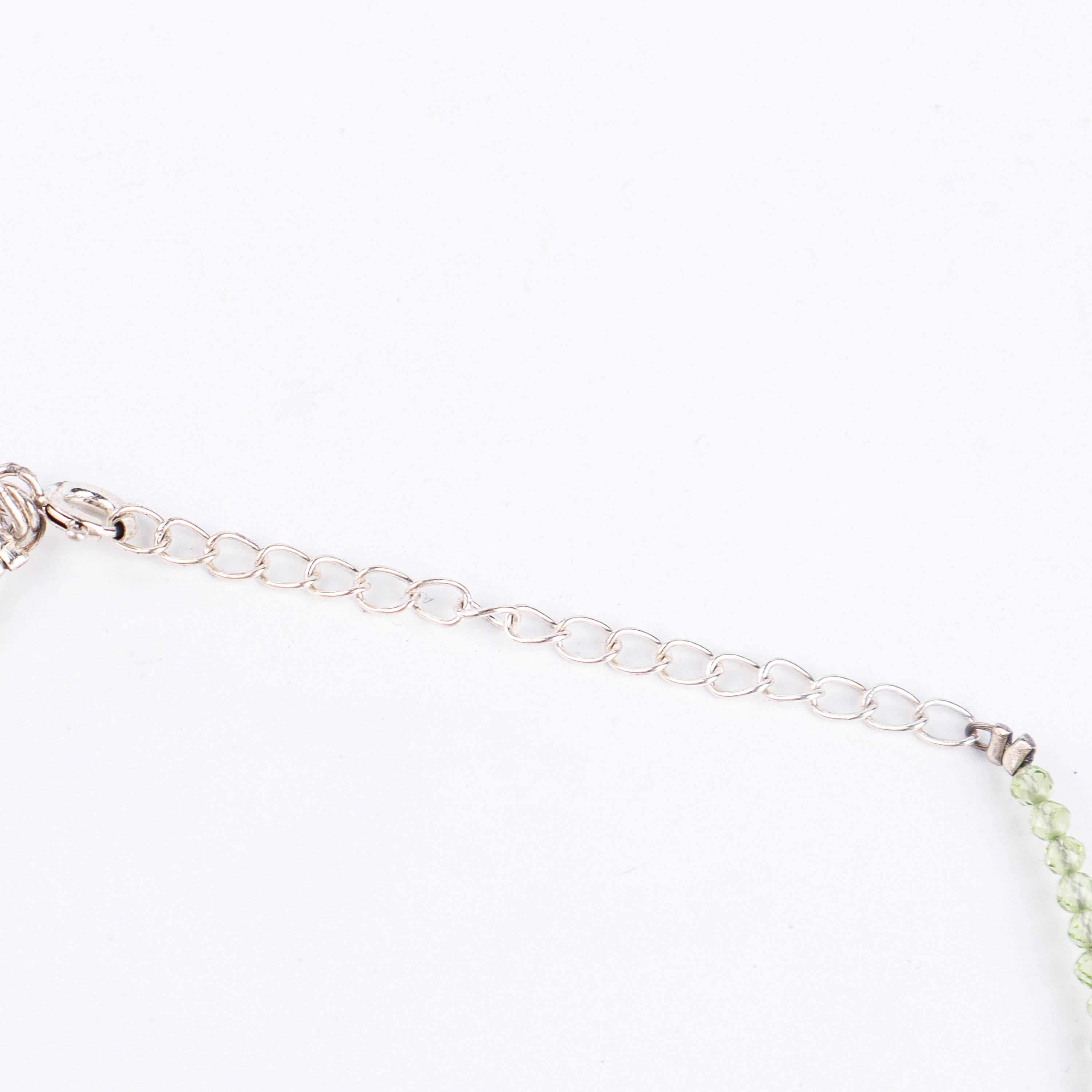 Peridot Silver Anklet