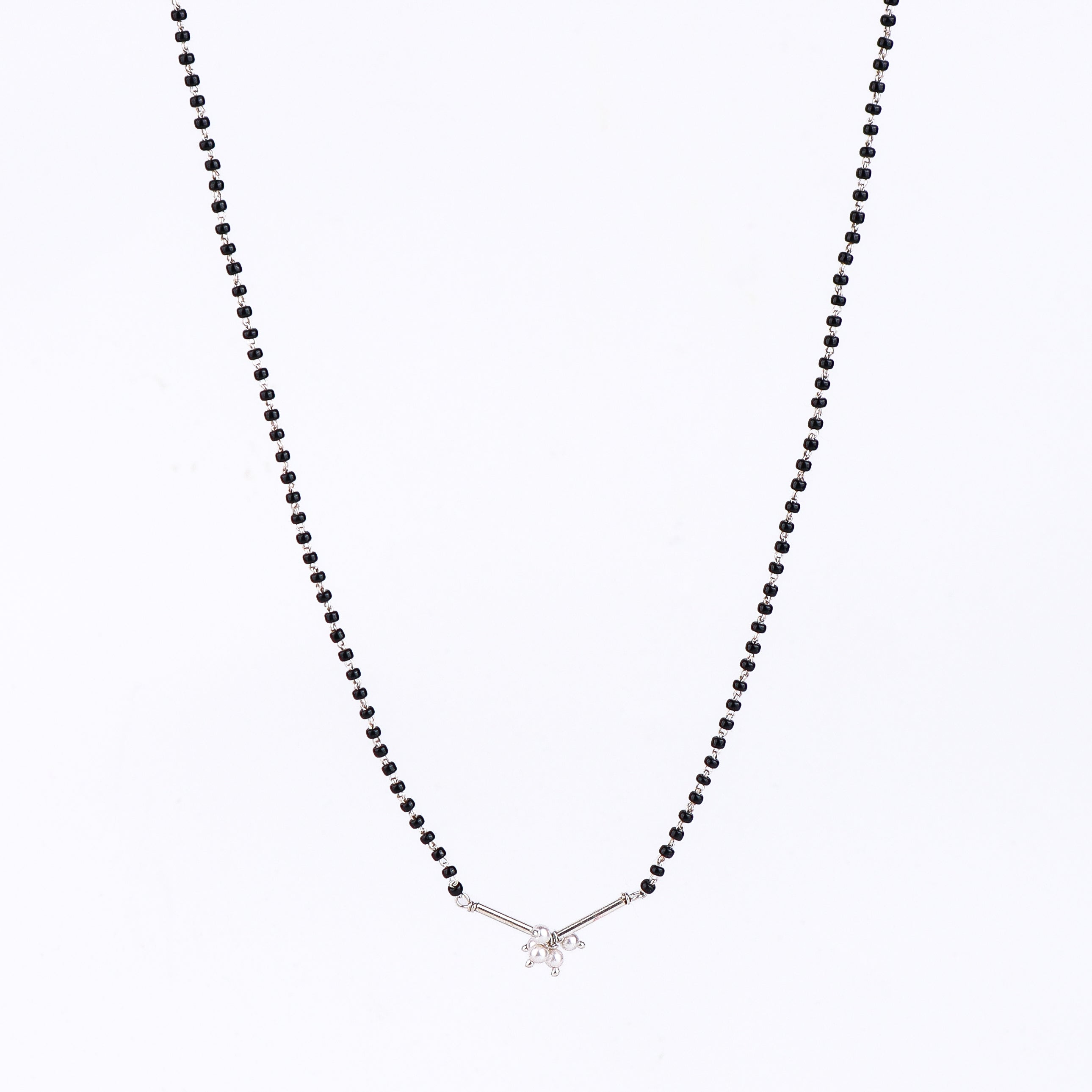 Handmade Silver Mangalsutra : tiny pearl bunch